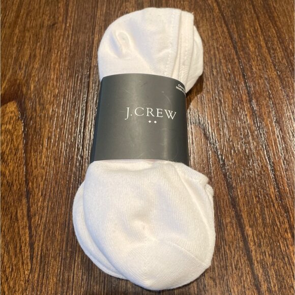 NWT J.Crew Factory Men's White No-Show Ankle Socks Three-Pack H9008 - Picture 1 of 4